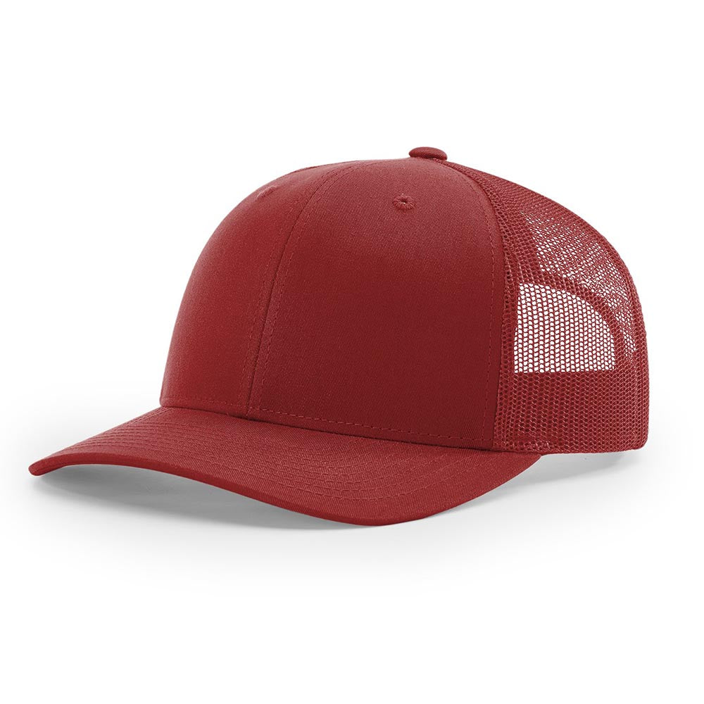 Richardson 112 Snapback Trucker Cap With Custom Leather Patch
