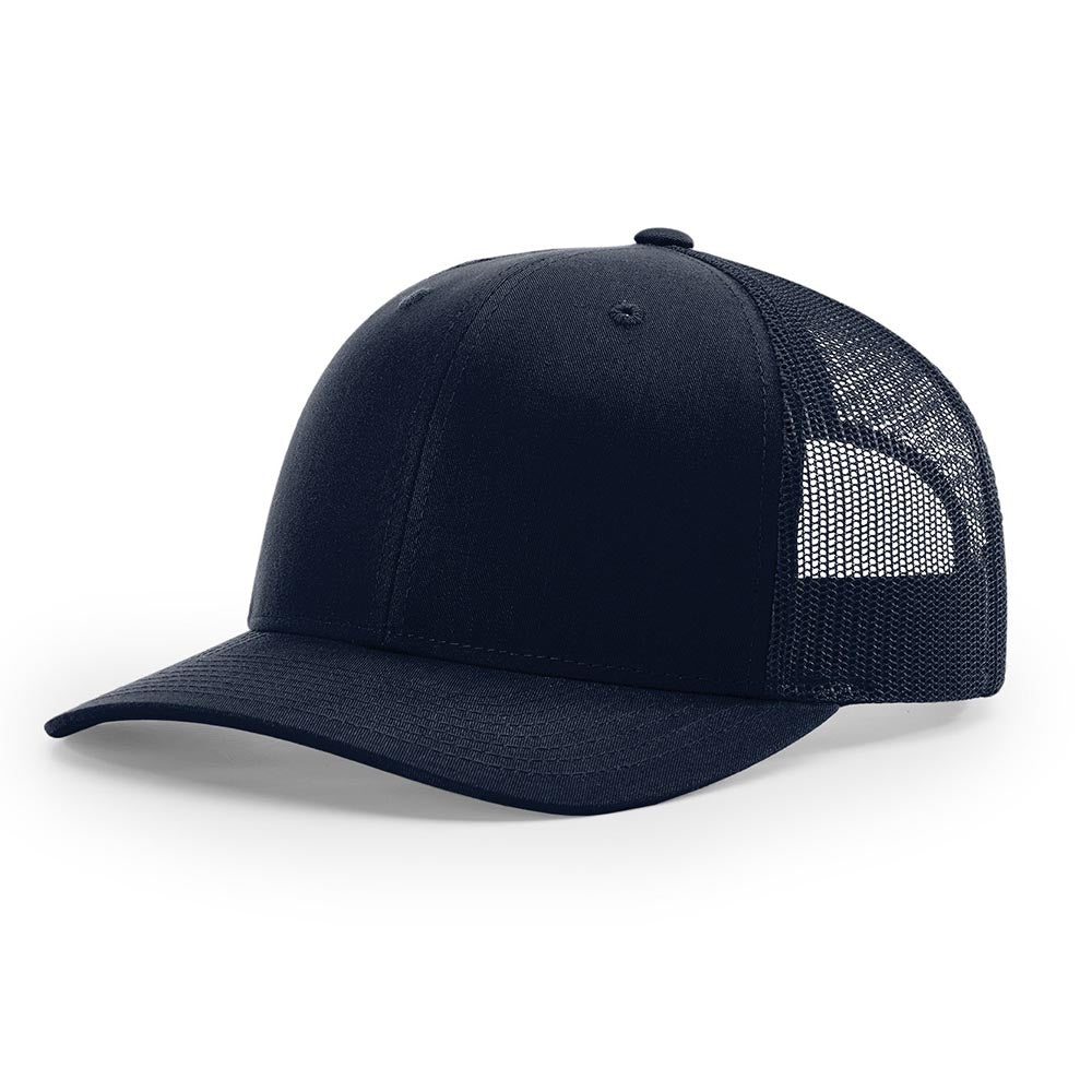 Richardson 112 Snapback Trucker Cap With Custom Leather Patch