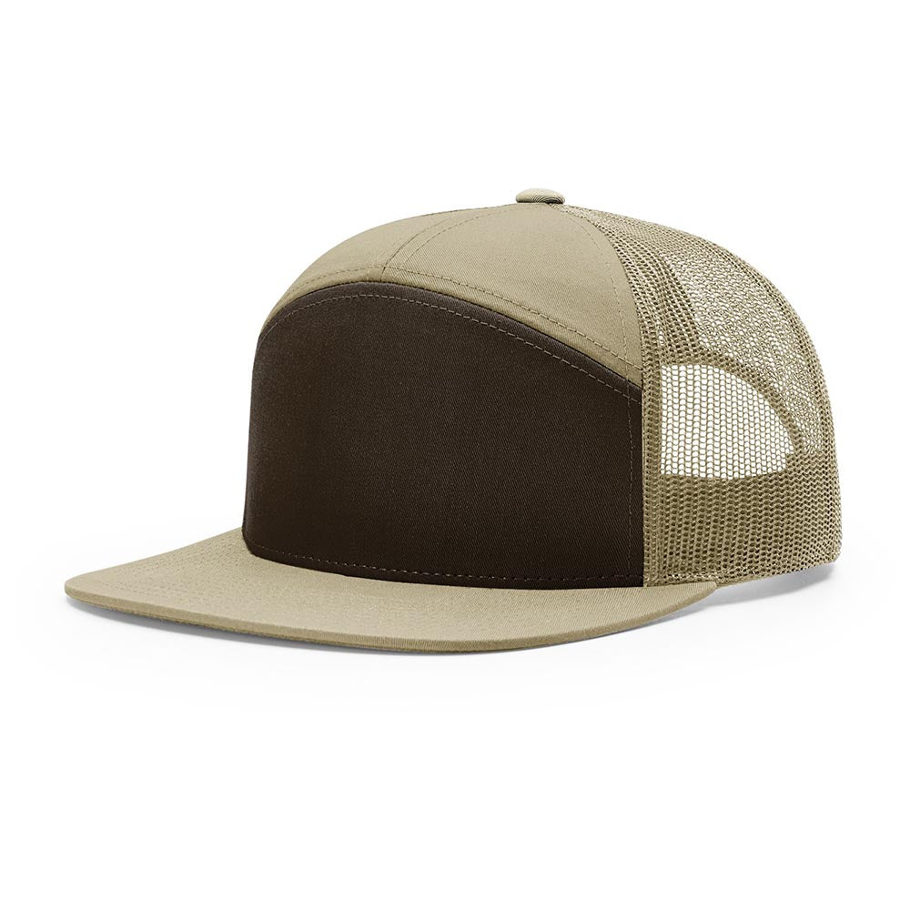 Richardson 168 7-Panel Custom Leather Patch Trucker Hat