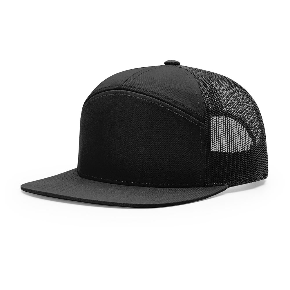 Richardson 168 7-Panel Custom Leather Patch Trucker Hat