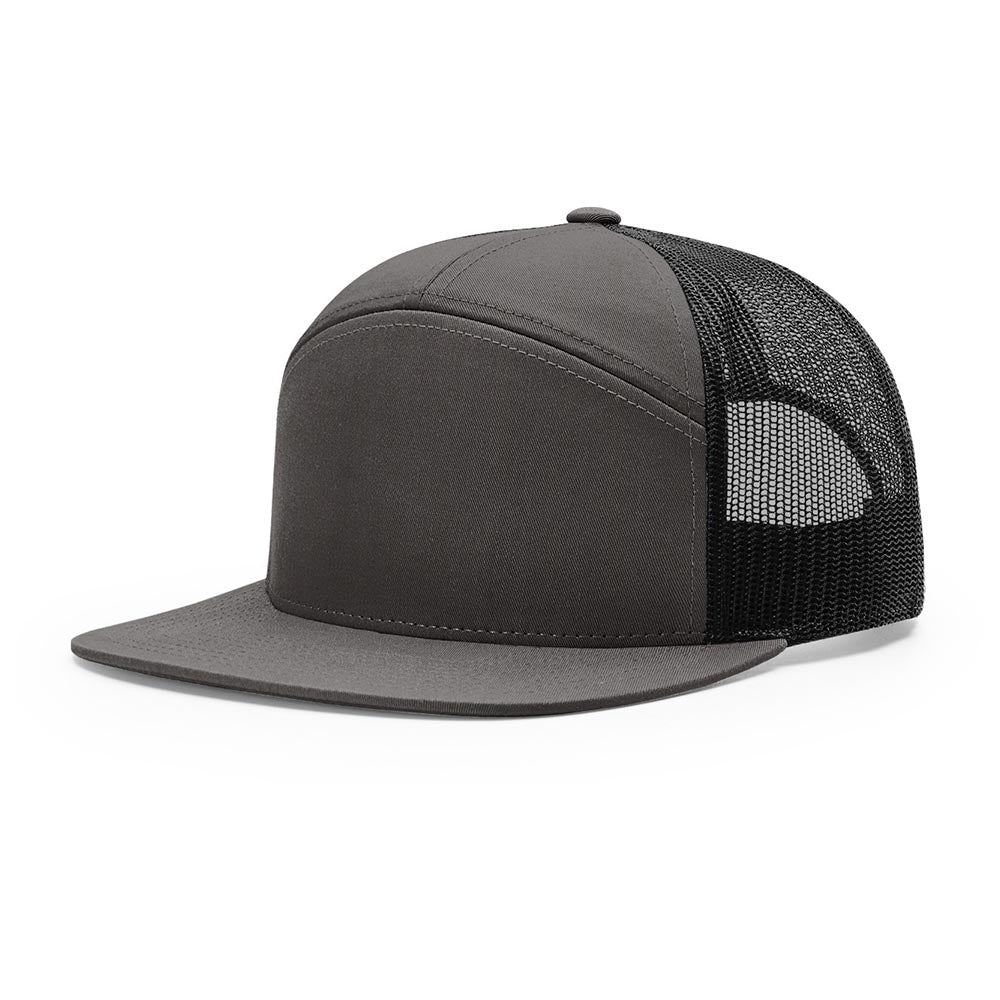 Richardson 168 7-Panel Custom Leather Patch Trucker Hat