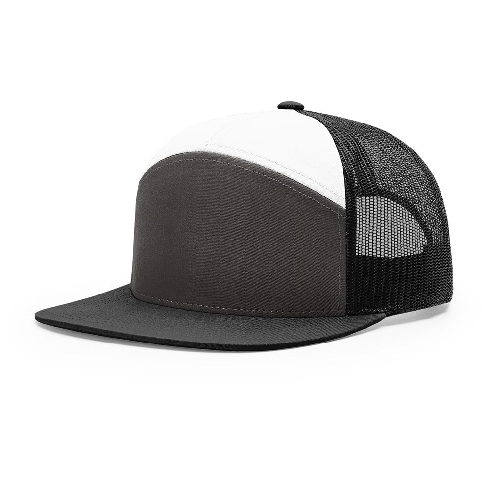 Richardson 168 7-Panel Custom Leather Patch Trucker Hat