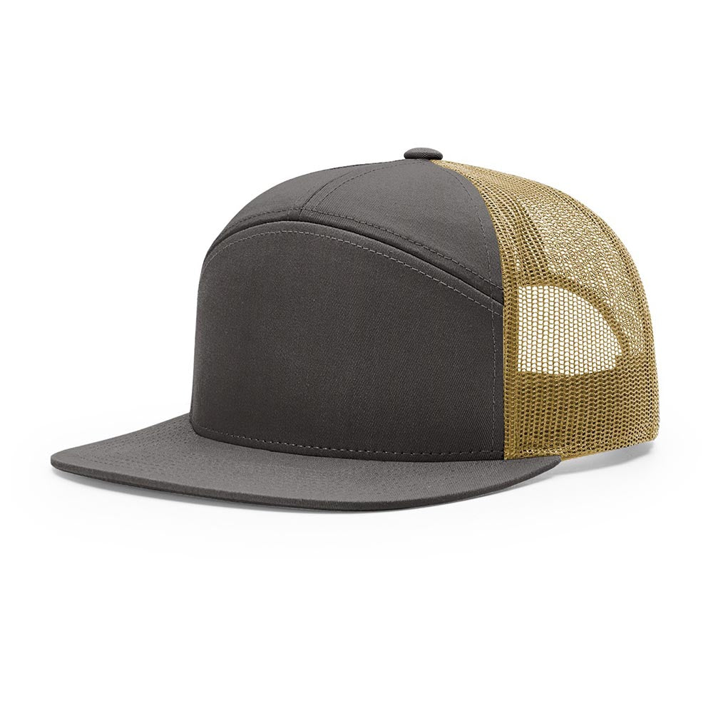 Richardson 168 7-Panel Custom Leather Patch Trucker Hat
