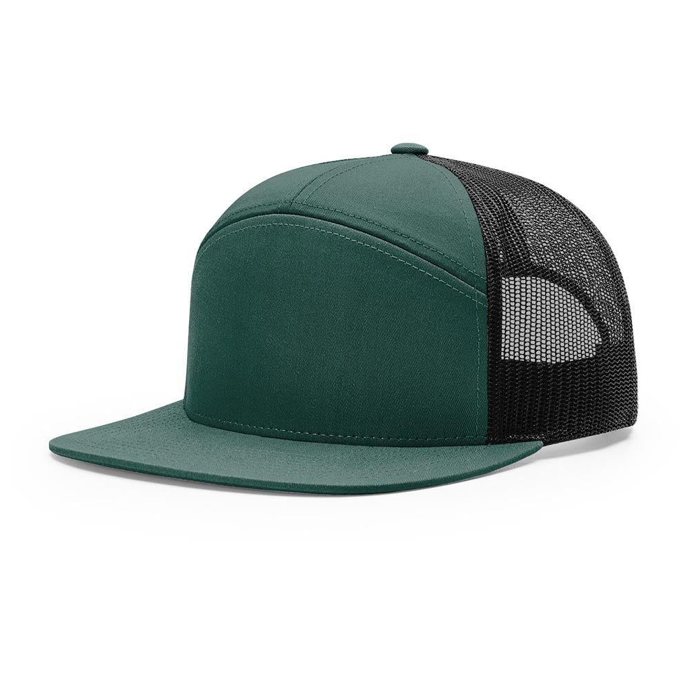 Richardson 168 7-Panel Custom Leather Patch Trucker Hat