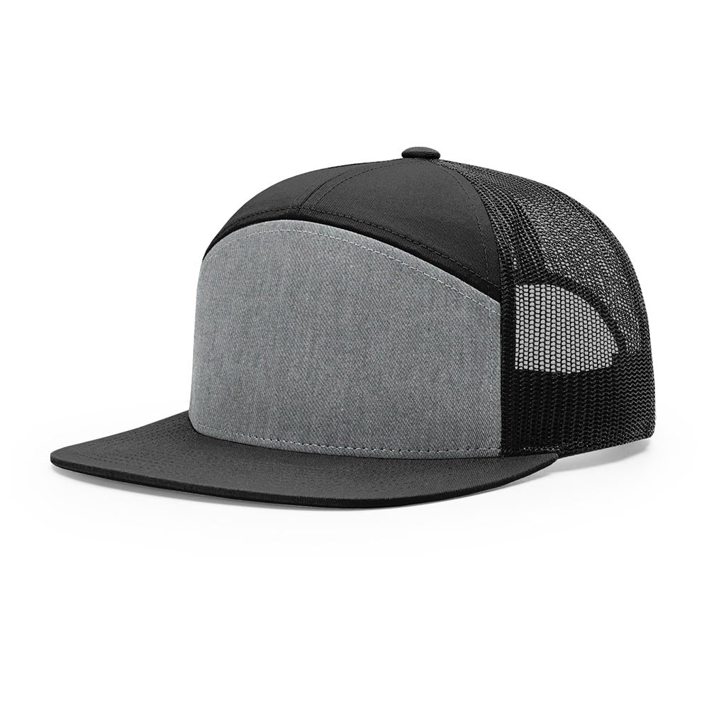 Richardson 168 7-Panel Custom Leather Patch Trucker Hat