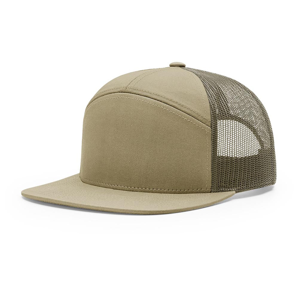 Richardson 168 7-Panel Custom Leather Patch Trucker Hat