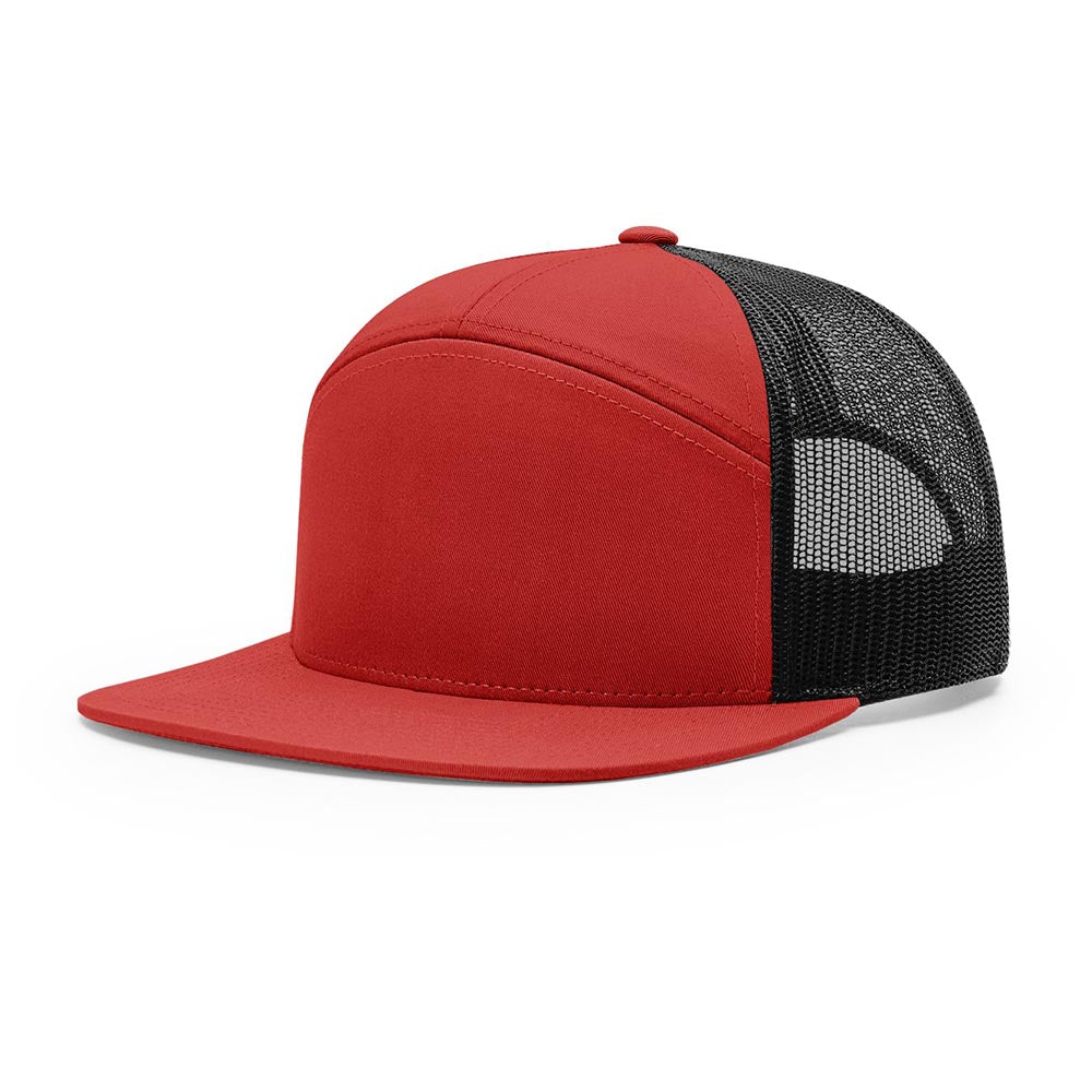 Richardson 168 7-Panel Custom Leather Patch Trucker Hat