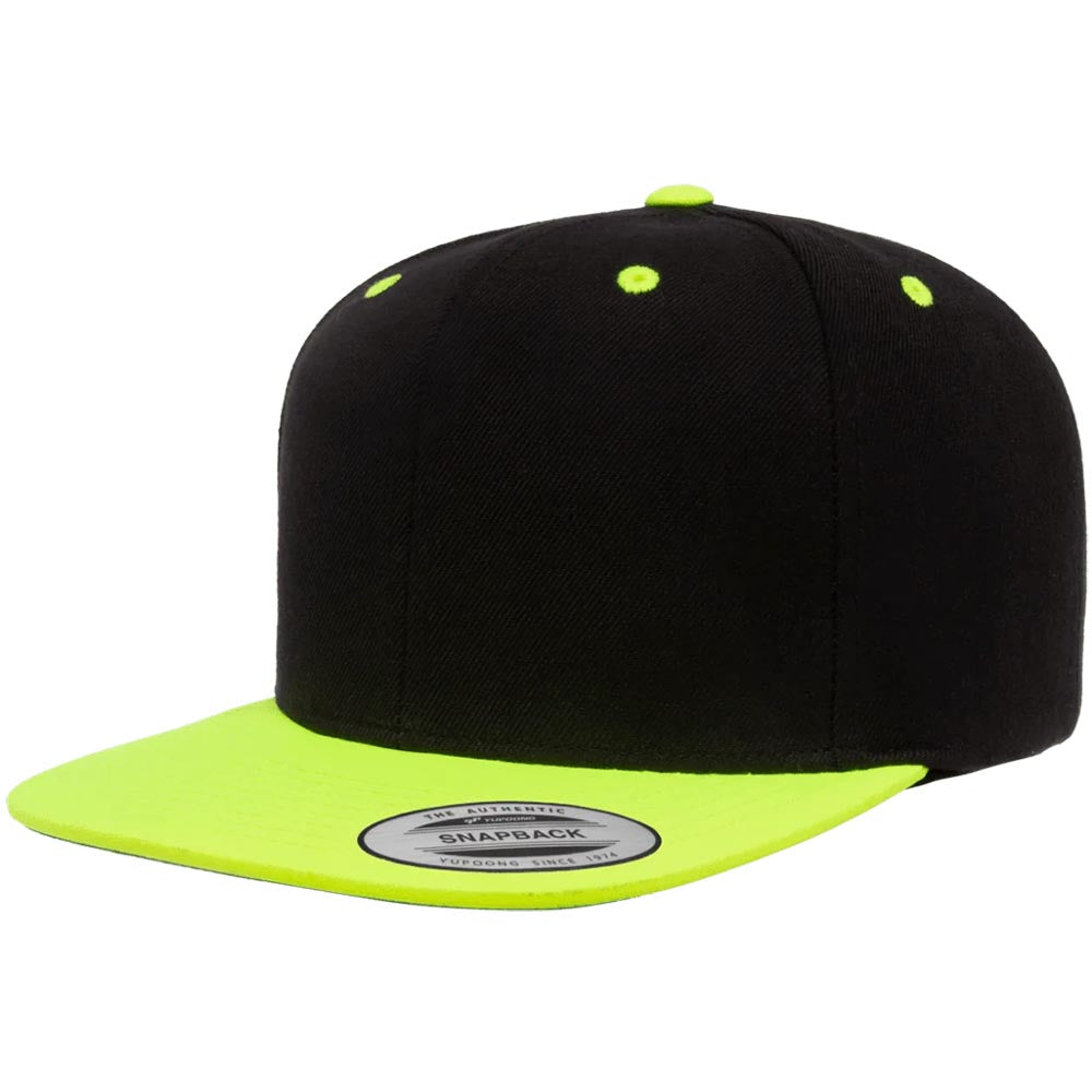 Yupoong 6089M Custom Leatherette Patch Premium Snapback Hat