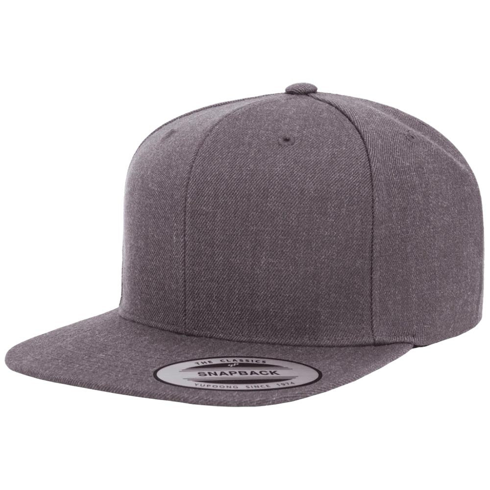 Yupoong 6089M Custom Leatherette Patch Premium Snapback Hat