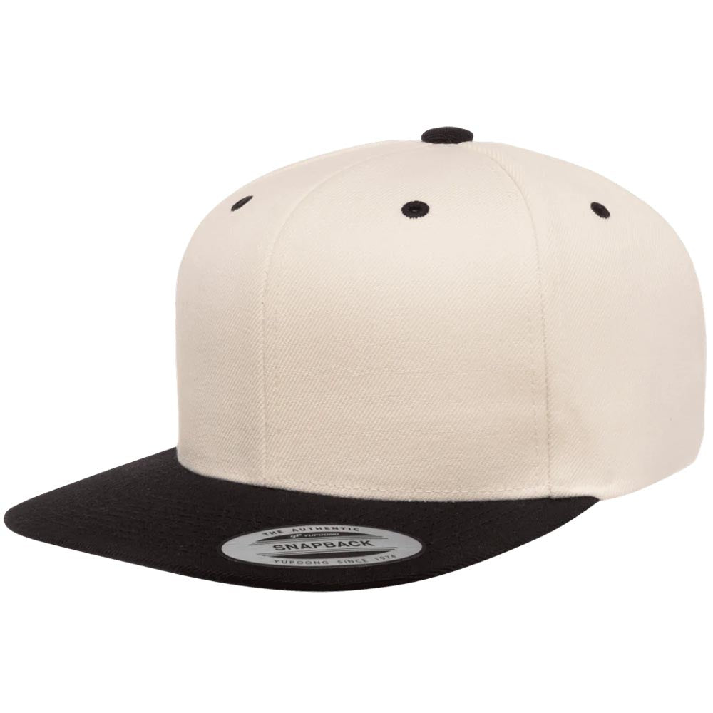 Yupoong 6089M Custom Leatherette Patch Premium Snapback Hat