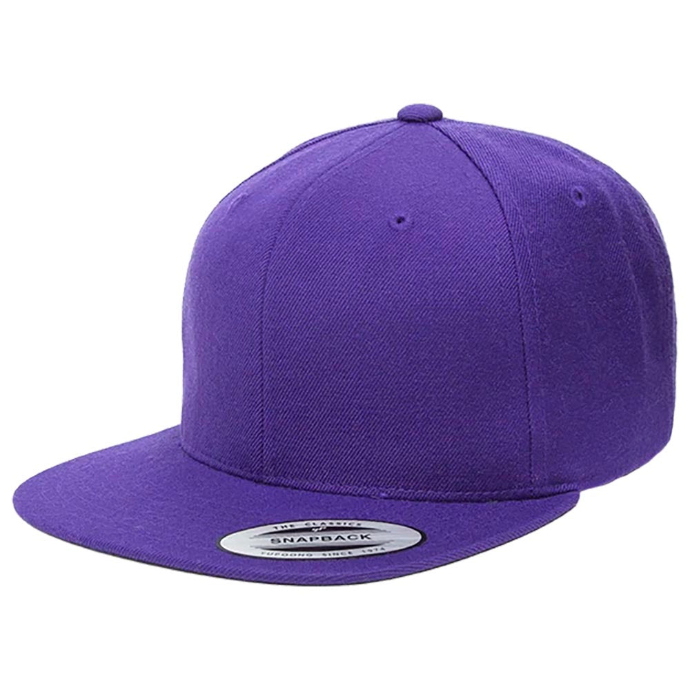 Yupoong 6089M Custom Leatherette Patch Premium Snapback Hat