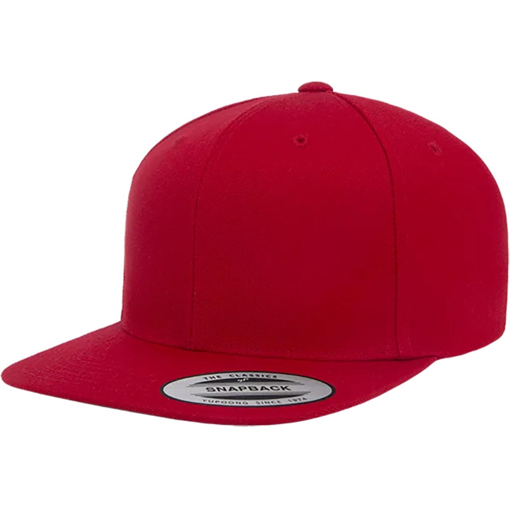 Yupoong 6089M Custom Leatherette Patch Premium Snapback Hat