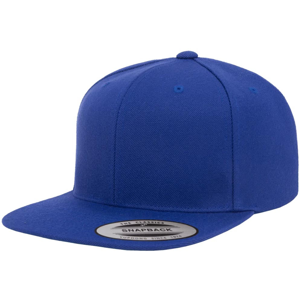 Yupoong 6089M Custom Leatherette Patch Premium Snapback Hat