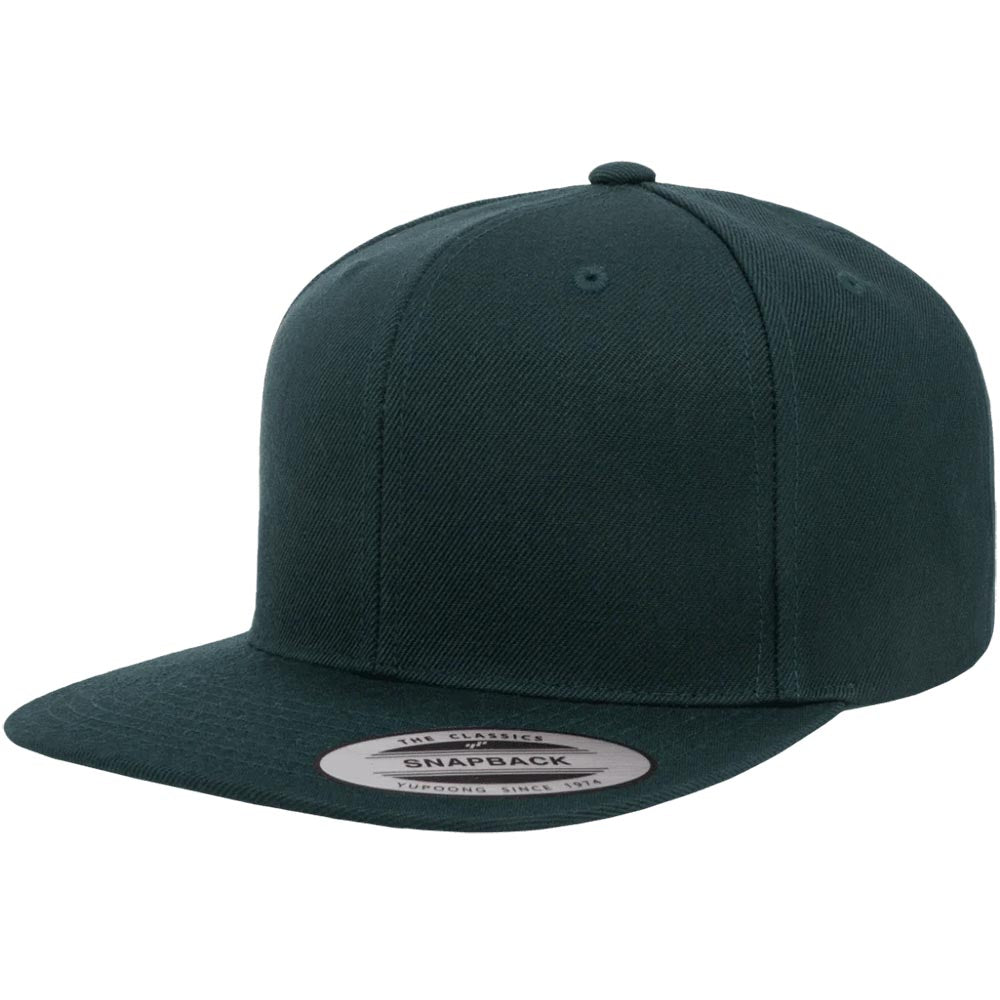 Yupoong 6089M Custom Leatherette Patch Premium Snapback Hat