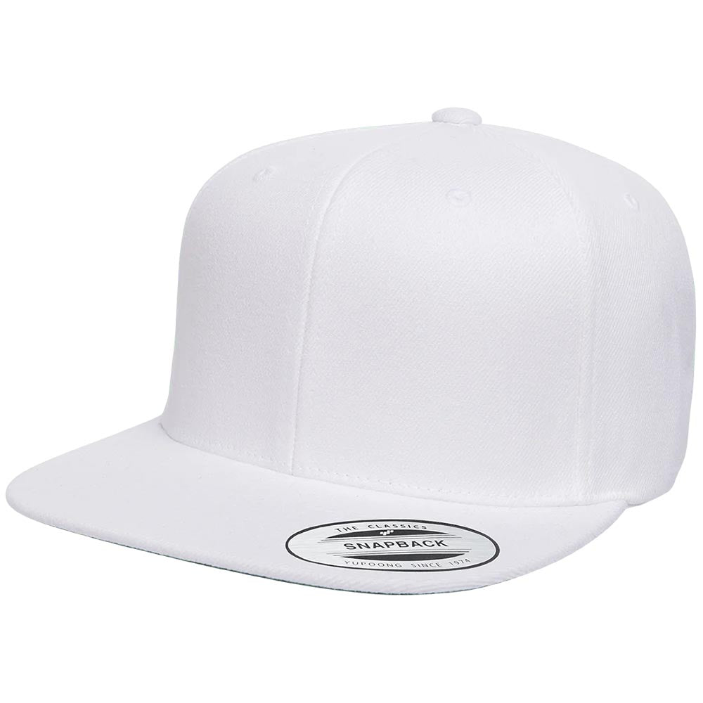 Yupoong 6089M Custom Leatherette Patch Premium Snapback Hat