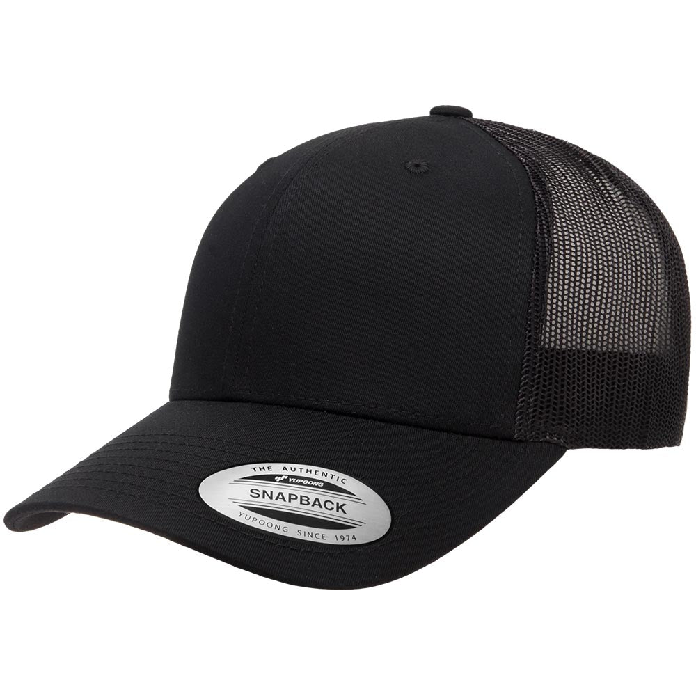 Yupoong 6606 Custom Leatherette Patch Retro Trucker Cap