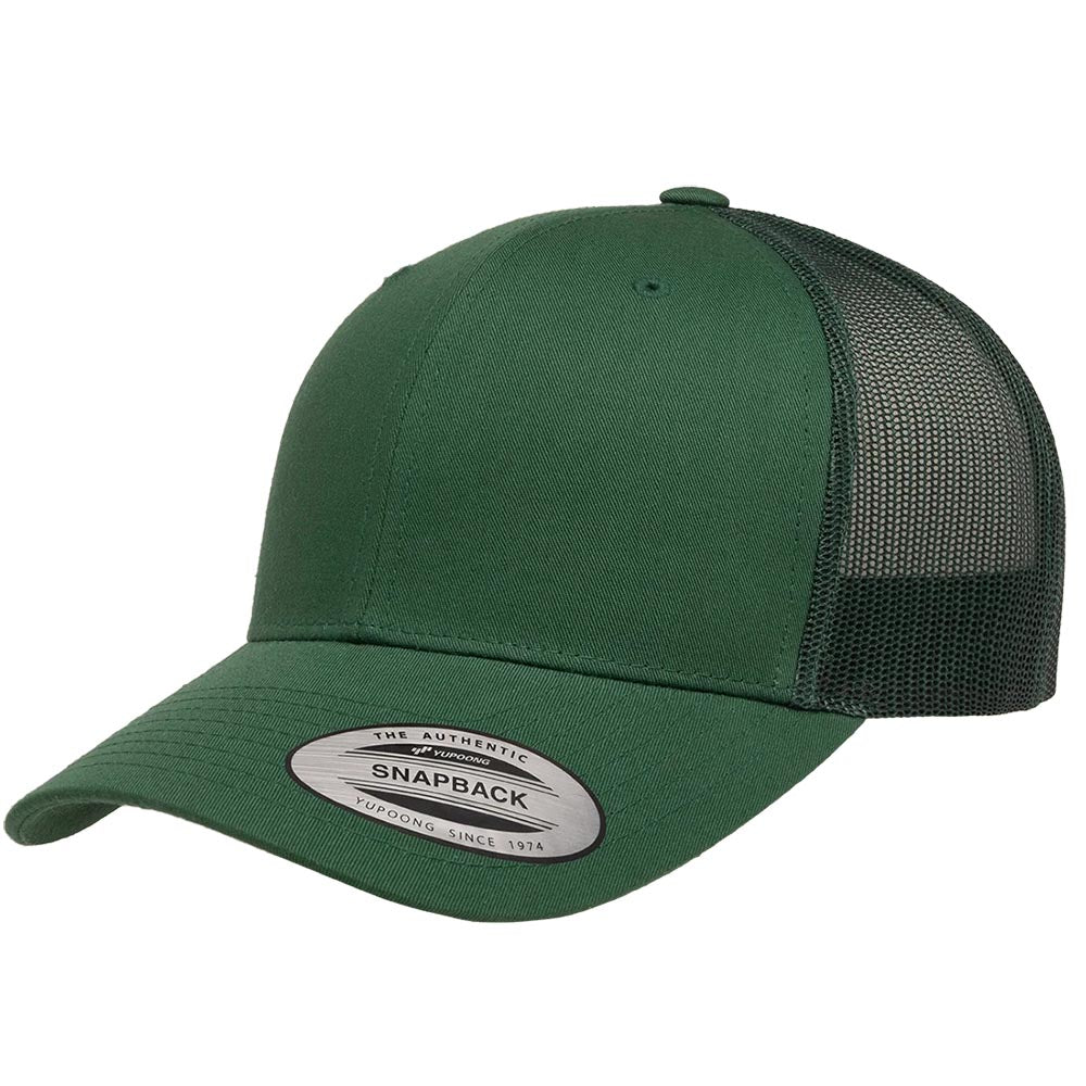 Yupoong 6606 Custom Leatherette Patch Retro Trucker Cap