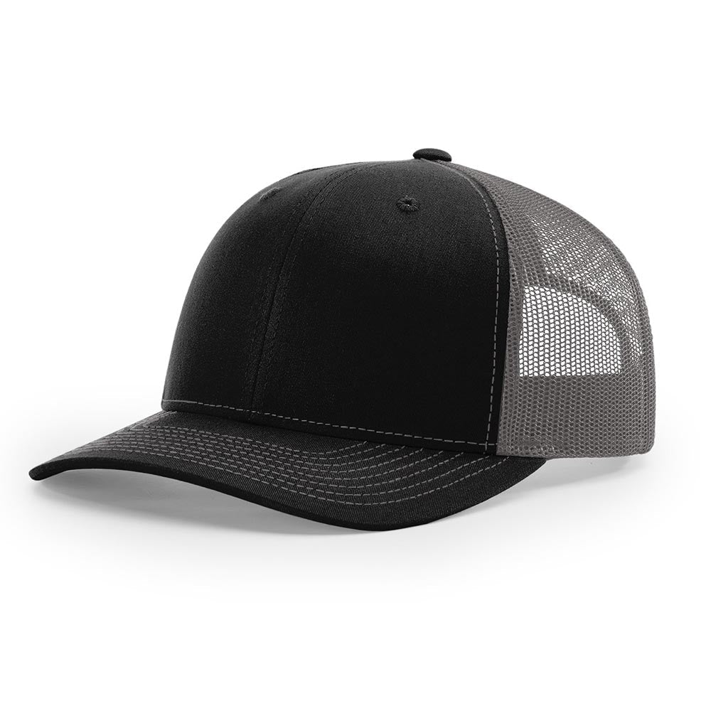 Richardson 112 Snapback Trucker Cap With Custom Leather Patch