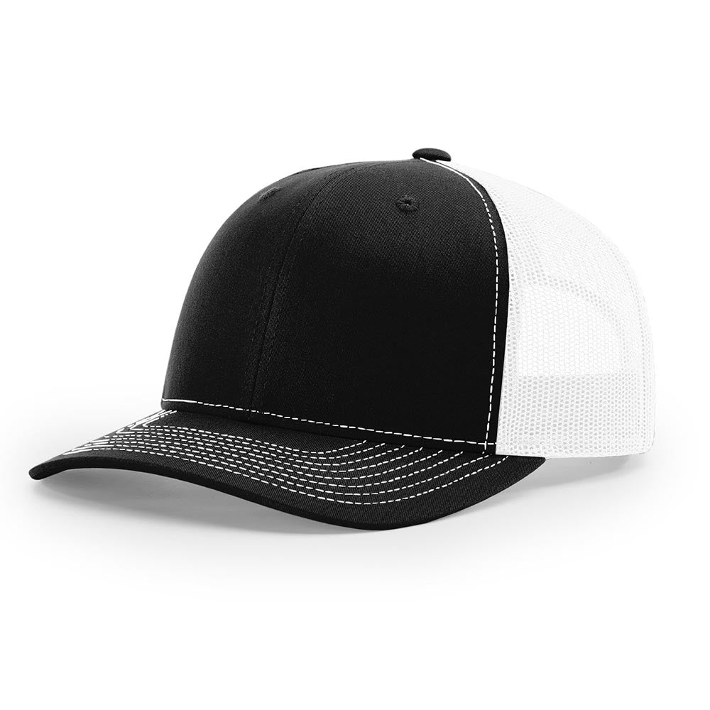 Richardson 112 Snapback Trucker Cap With Custom Leather Patch