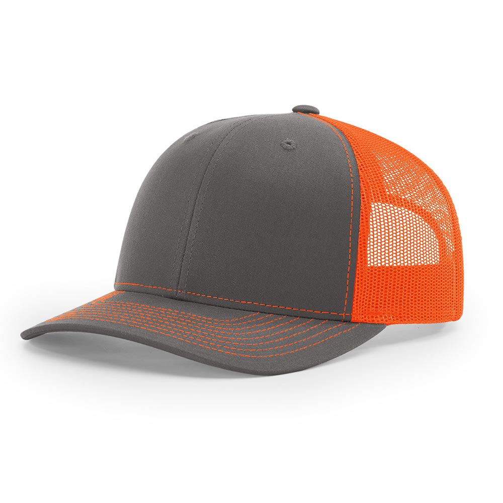Richardson 112 Snapback Trucker Cap With Custom Leather Patch