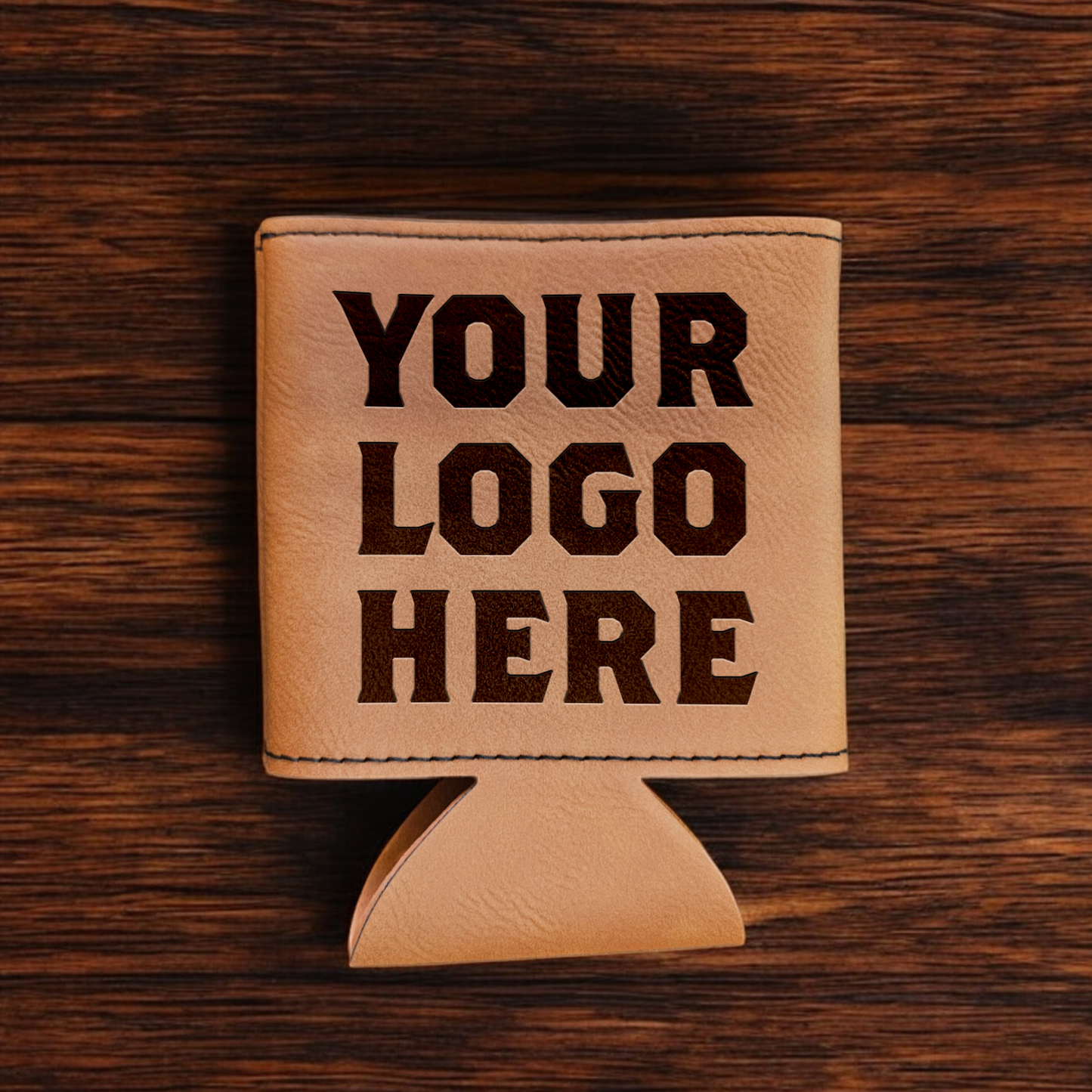 Laser Engraved Leathette Can Holder