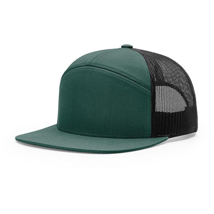 Richardson 168 7-Panel Custom Leatherette Patch Trucker Hat