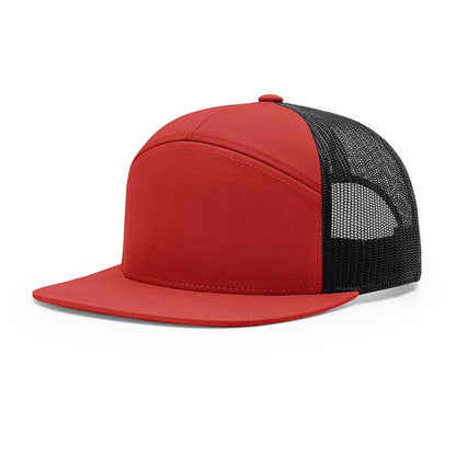 Richardson 168 7-Panel Custom Leatherette Patch Trucker Hat