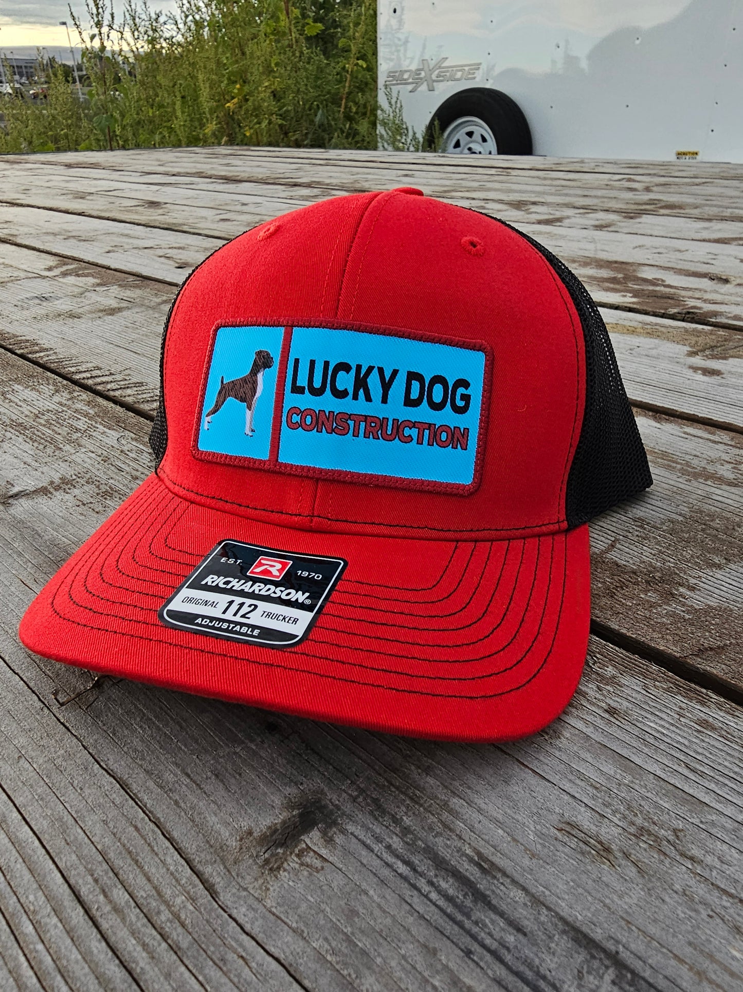 Lucky Dog Construction Patch Hats