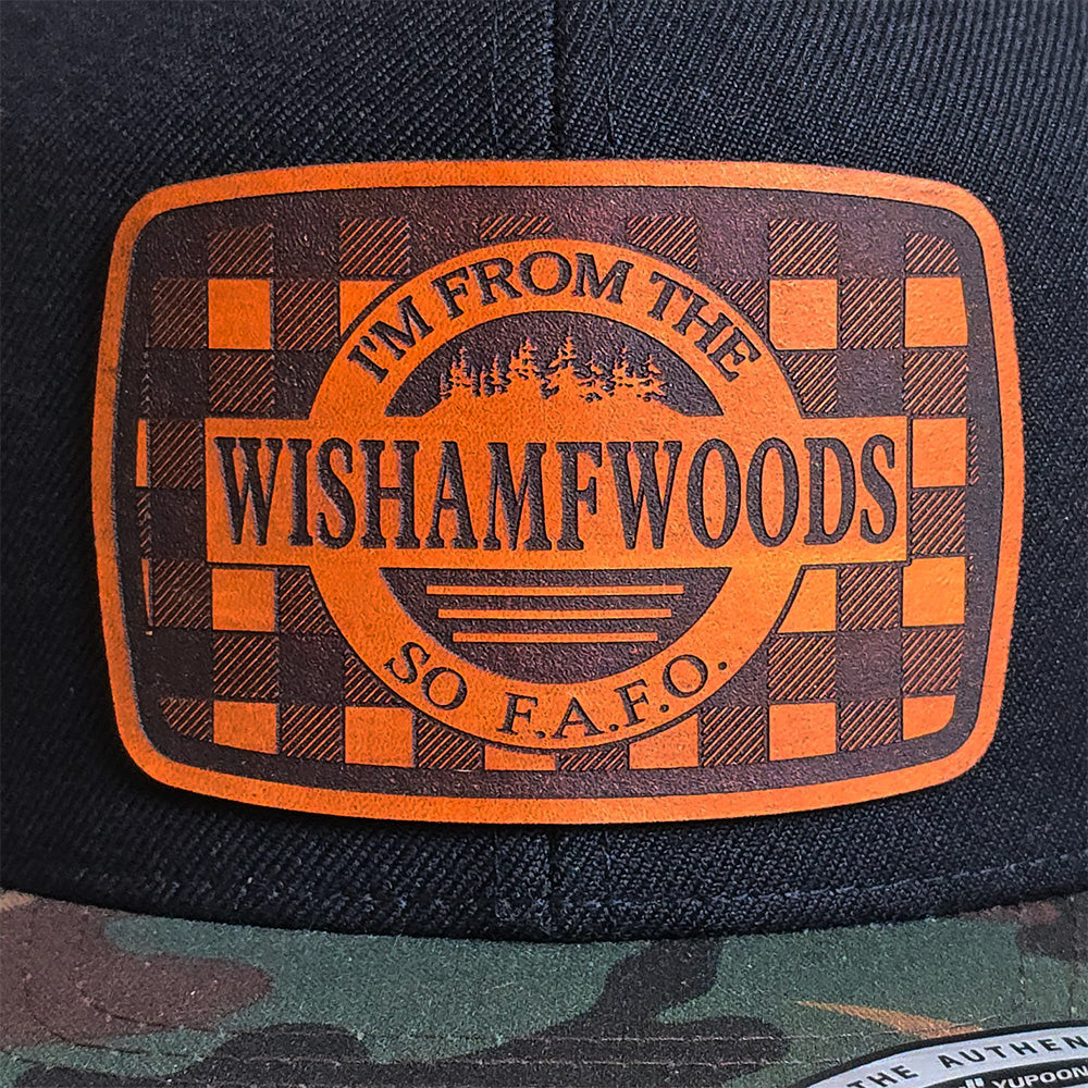 WISHAMFWOODS Leather Patched Hat