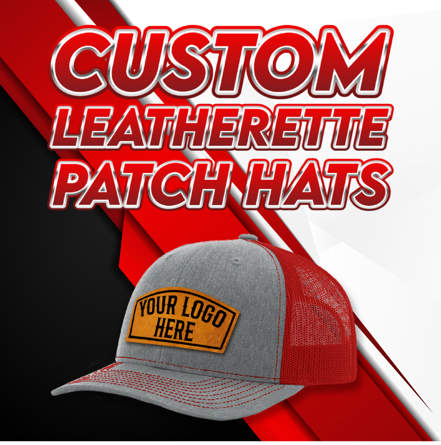 Custom Leatherette Patch Hats