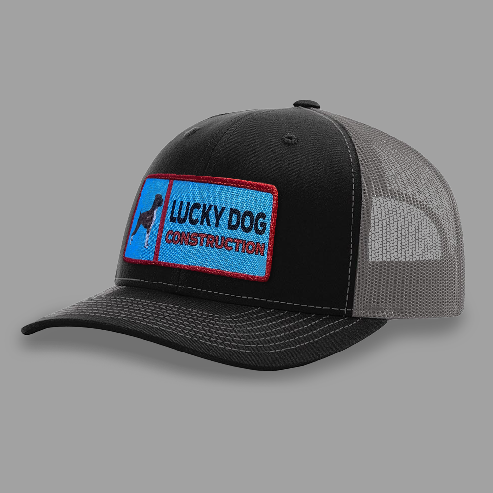 Lucky Dog Construction Patch Hats