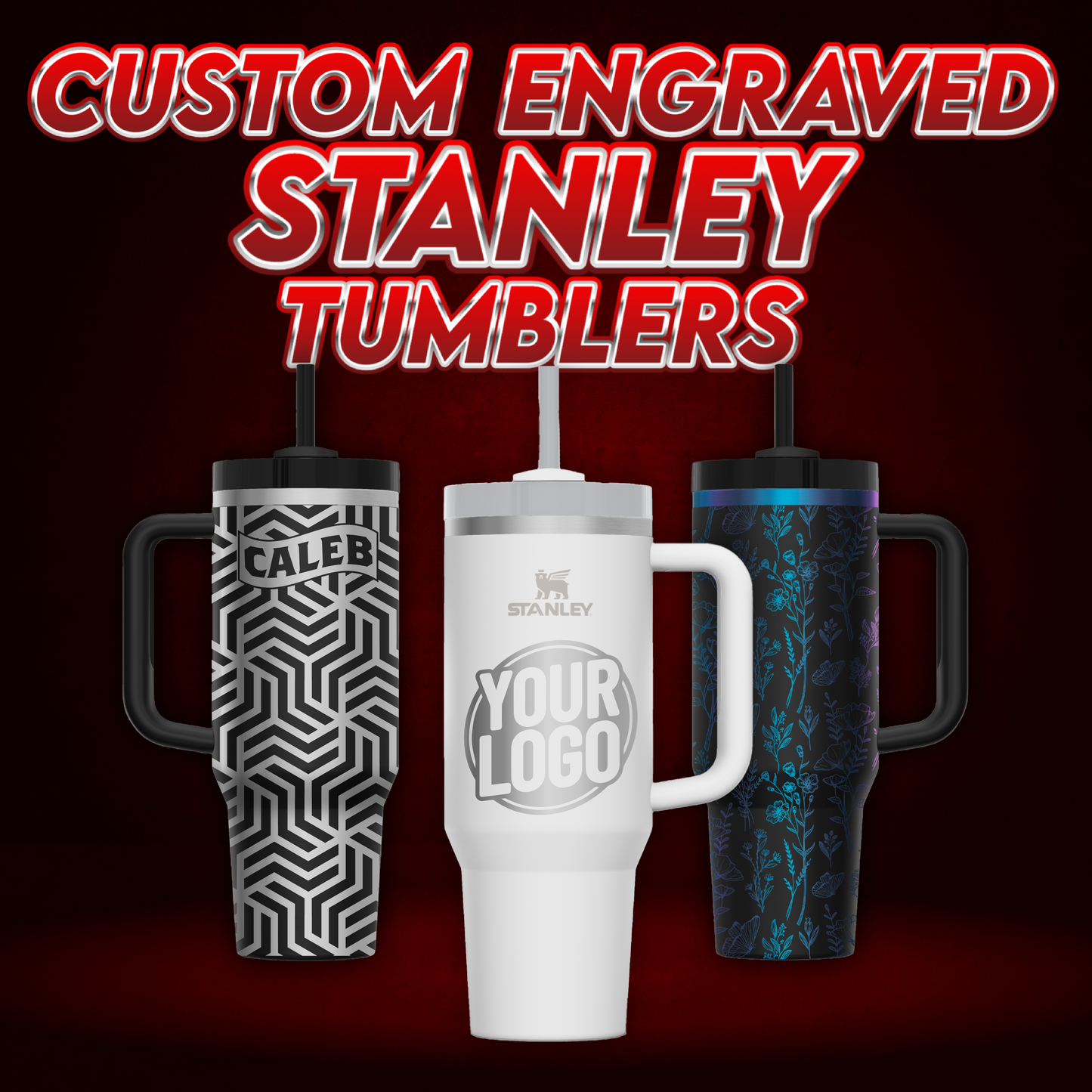 Custom Engraved 40 oz. Stanley Tumbler