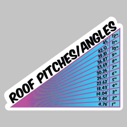 Roof Pitches / Angles Sticker